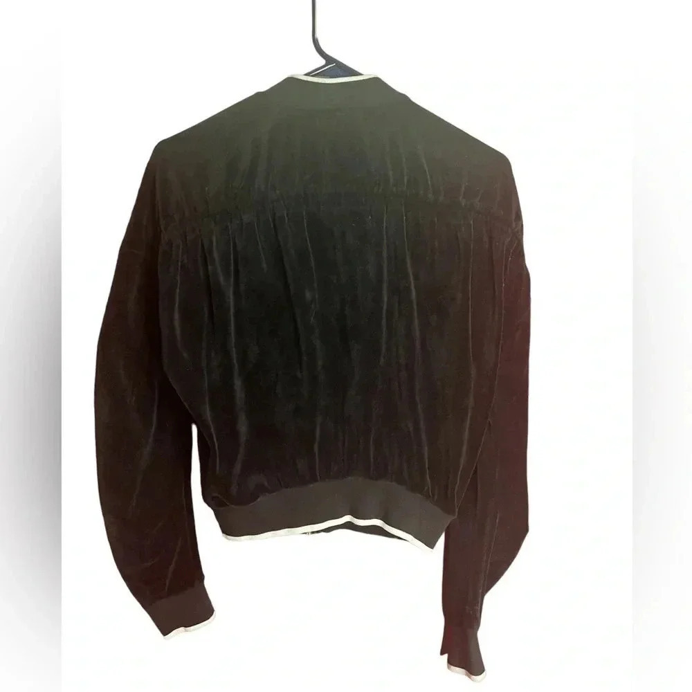 Juicy Couture Black Label Retro Y2K Black   Velour Track Jacket Size Small - Picture 3 of 10